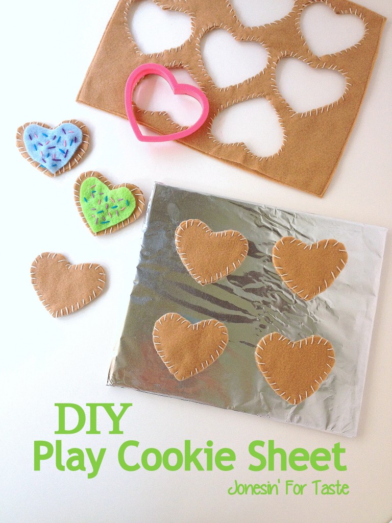 DIY Play Cookie Sheet recycle cardboard with foil and hot glue