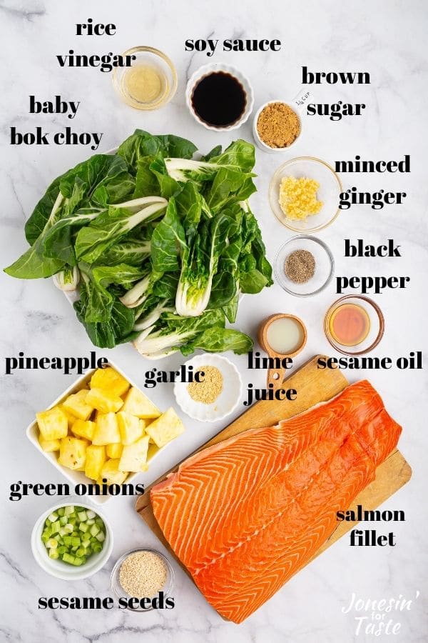 ingredients laid out on a white background