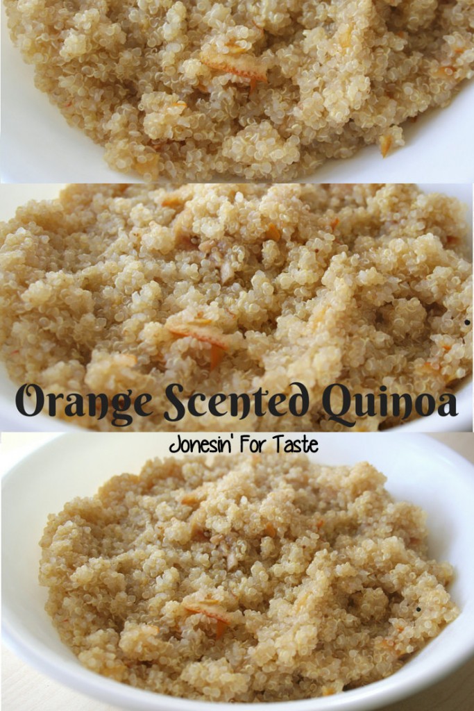 Orange scented quinoa sounds fancy but your usual quinoa is elevated with the secret ingredient- orange marmalade.
