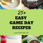 Collage of recipes for game day