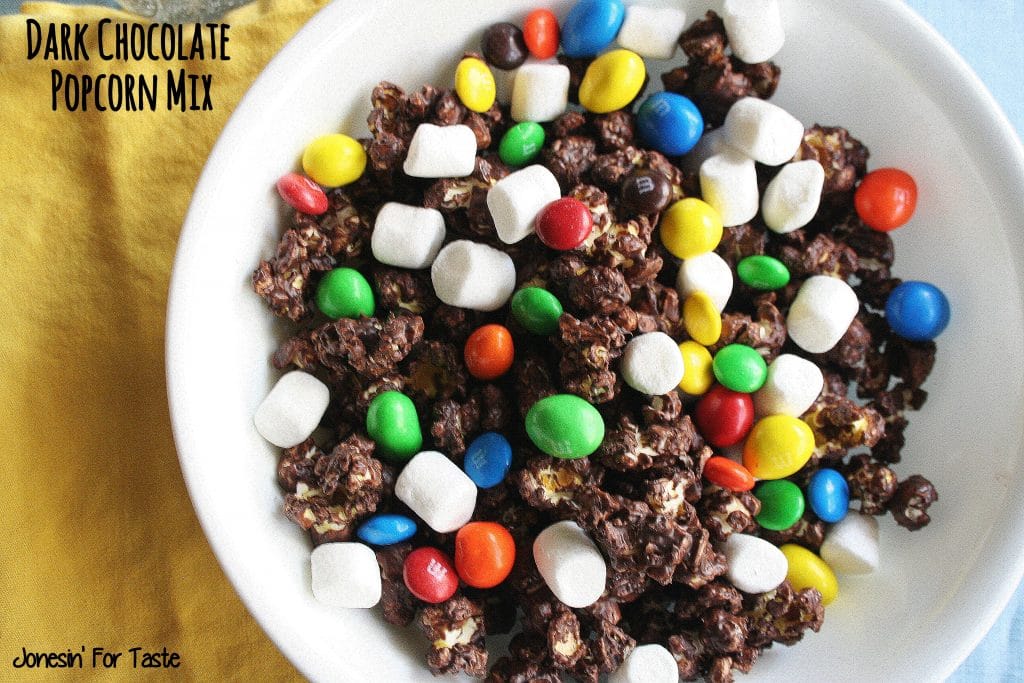 #ad Make Family Movie Night an awesome event for everyone with a special Dark Chocolate Popcorn mix! #MakeItAMovieNight