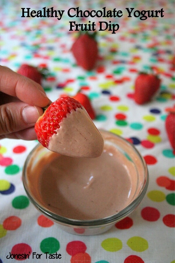 Kid Friendly Healthy Chocolate Yogurt Fruit Dip