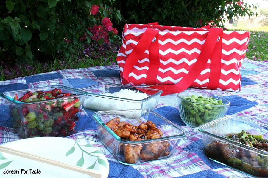 #ad Take your next dinner outdoors and make family dinners special again. A super simple fruit salad tossed with a honey, lime, mint sauce is perfect for a dinner outside. Pair with a ready made- 20 minutes from freezer to plate- meal from InnovAsian so you can spend less time in the kitchen and more time with the family! #NoTakeOutNeeded #CB