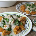 Pumpkin Gnocchi with a quick and simple Parmesan cream sauce-Check out May's Ultimate Recipe Challenge with over 35 pasta recipes.