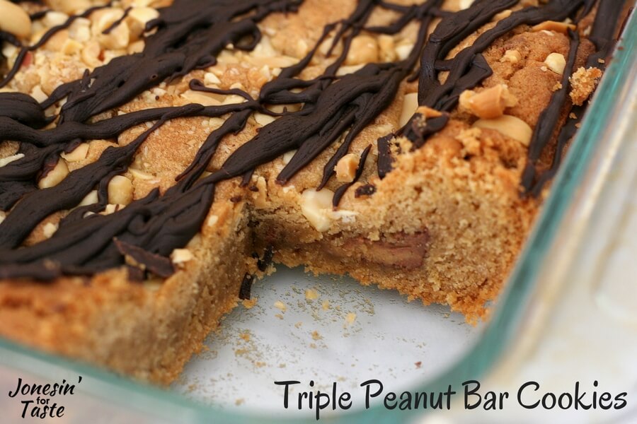 Triple Peanut Butter Cookie Bars