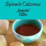 Easy Mini Spinach Calzones is a tasty appetizer with a creamy Parmesan spinach filling that is a crowd pleaser for game day.