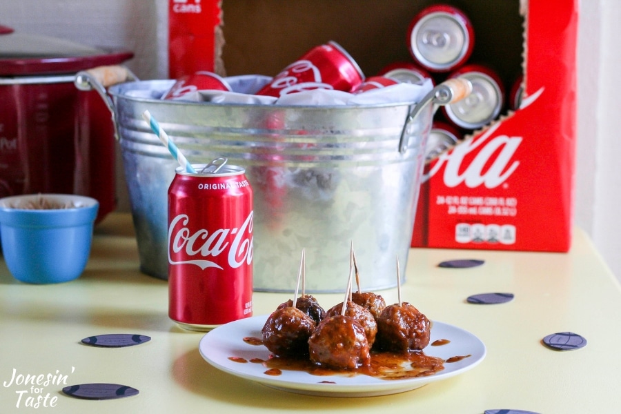 Slow Cooker Coca-Cola BBQ Turkey Meatballs