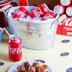#ad Slow Cooker Coca-Cola® BBQ Turkey Meatballs are perfect for game day when made in the slow cooker with Coca-Cola® BBQ sauce and paired with an ice cold Coca-Cola®. #KickoffWithGreatTaste #CollectiveBias #jonesinfortaste #slowcooker #BBQ #meatballs
