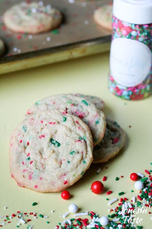 Christmas Sprinkle Pudding Cookies