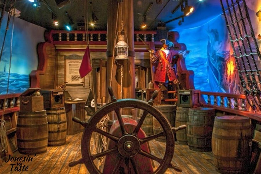 the pirate ship exhibit at the pirate museum