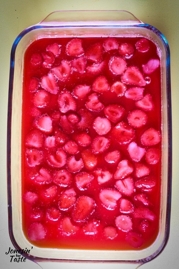 showing the strawberry layer