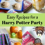 collage showing different harry potter themed recipes