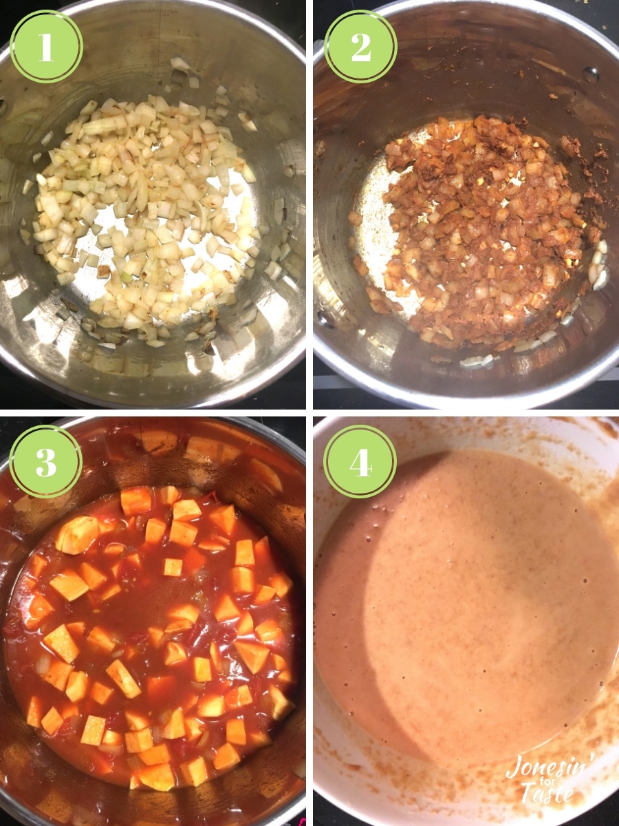 step by step photos for making the curry