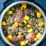 finished jamaican jerk chicken in the instant pot